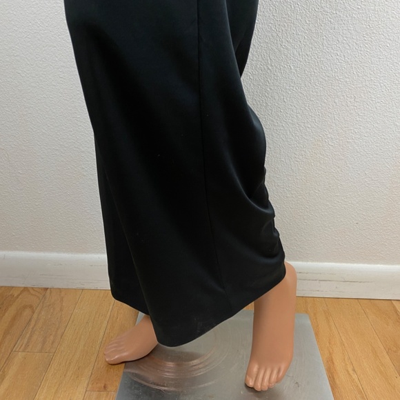 Vintage 70s Miss Shaheen Pant Set Medium Bold Red & Black Tunic Wide Leg Pants - Picture 7 of 13